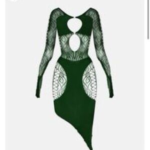 Poster Girl Charlotte Dress in Forest Green